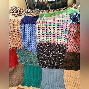 Police Multicolor Patchwork Blanket